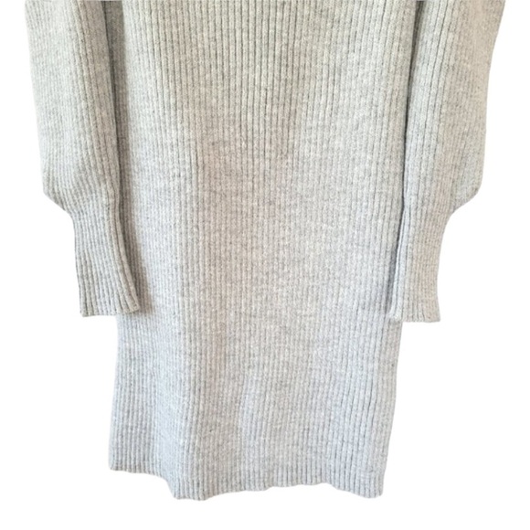 Wayf New Women’s Size Small Leland Gray Sweater Dress Puff Sleeve Tie Back NWT - Picture 13 of 16
